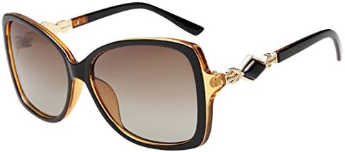 CitySky Women's Vintage Driving Travel Vintage Polarized Cool Sunglasses Dark Brown One Size