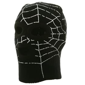 Super Hero Spiderman Ski Mask-Black
