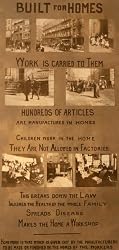 Exhibit Panel Excoriating Child Labor in Tenement Homes, New York ca. 1913 - 16" x 20" - Fine-Art Gicl&eacute;e Photographic Print of an Image from the Library of Congress Collection