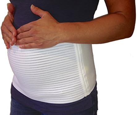 FlexaMed Pregancy Abdomen Belly Support Brace Adjustable White - Medium