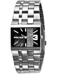 Police Womens PL-10501BS/02M Glamour Square Black Dial Watch