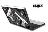 Apple Macbook 13 Skin Decal Sticker with E Shock impact protection - Glock Black