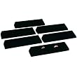 6 Black Velvet Ring Trays Jewelry Showcase Displays Stands