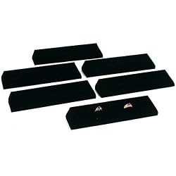 6 Black Velvet Ring Trays Jewelry Showcase Displays Stands