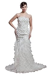 Strapless Beaded Backless Organza/Silk Evening Dress 