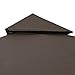 Yescom 8x8Ft 2-Tier Gazebo Top Replacement UV30+ for Dual Tier Gazebo Frames Outdoor Patio Canopy Cover Party Backyard Garden Coffee Liqueur