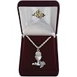 Silver-Plated Necklace with 18" Chain and 1" Pendant of Chalice with Food