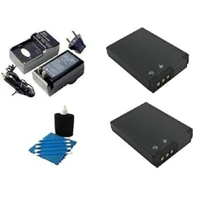 Two Pack Battery and Charger Kit includes Two Replacement Nikon EN-EL12 Batteries + Rapid Battery Charger + 3 Piece Cleaning Kit for Nikon Coolpix AW100, AW100s, P300, S70, S630, S640, S1000pj, S1100pj, S1200pj, S6000, S6100, S6150, S6200, S8000, S8100, S8200, S9100