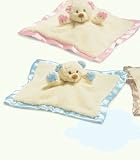 Blue Russ Berrie Baby Teddy Bear Rattle Blanket Lovey