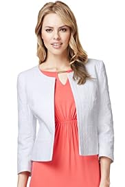 Pure Cotton Jacquard Print Collarless Jacket