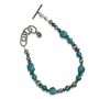 Sterling Silver Turquoise Beaded Toggle Bracelet, 7.5"