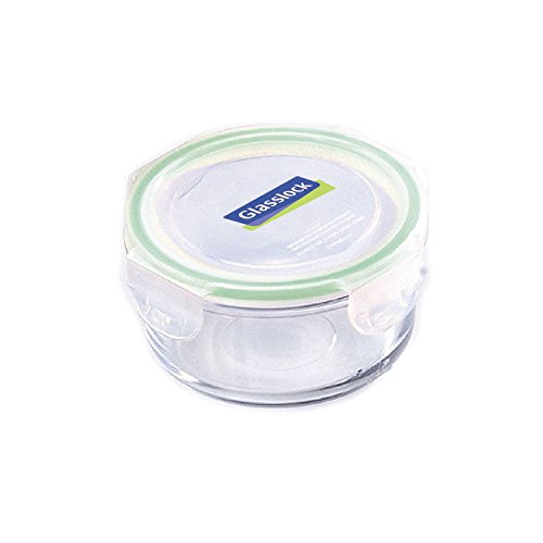 Kinetic Glasslock Series 14-Ounce Round Glass Food Storage Container With Locking Lid 01316
