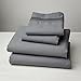 Where the Polka Dots Roam Microfiber Easy Care Luxury Sheet Set, Twin, Gray