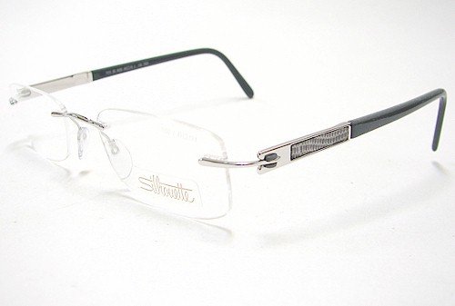 Silhouette Leathertouch Eyeglasses Chassis 7655 Silver Day 6050 Optical Frame