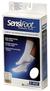 Jobst Sensifoot Socks 8-15mmHg White Large (pair)