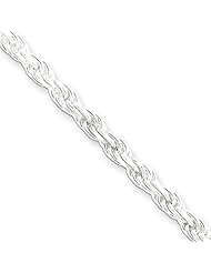 Sterling Silver 30in 3mm D/C Rope Necklace Chain. Metal Wt- 27.2g
