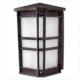 IMAGE OF Hinkley Lighting 1265VZ-DS Park Avenue Dark Sky 1 Light Outdoor Wall Light in Victorian Bronze with Frosted Seedy glass