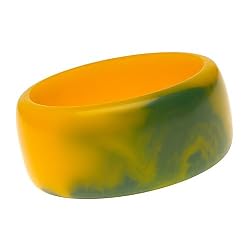 Two Tone Mango Resin Bangle Bracelet