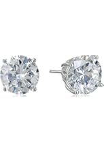 Myia Passiello "Timeless" Swarovski Zirconia 3 Carat Each Round Stud Earrings