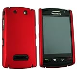 For Blackberry Storm Prem Hard Rubber Plastic Case Red