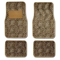 Leopard Animal Print Auto Floor Mat 4 pcs