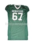 Green No. 67 Game Used Michigan State Nike Football Jersey