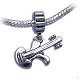 Accesoire pour les femmes, Charm Bead - Guitar music dangle - Beads by SLart, Perlier Charms pour bracelet