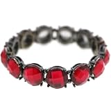 Delightful Dazzlers Scarlet Drops Stretch Bracelet