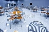 IMAGE OF Wallmonkeys Peel and Stick Wall Decals - Tables and Chairs in Cafe - 72