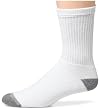 Hanes Classics Men's 6 pack cushion crew Sock, White, 6-12
