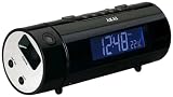 Akai- ARP-140 - Radio R&eacute;veil Projecteur 180&deg;- Afficheur LCD Blanc - Tuner num&eacute;rique AM/ FM - Alarme