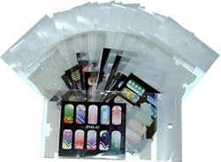 AIRBRUSH NAIL STENCIL SET # 3 PACKAGE OF 20 NAIL TEMPLATES Kustom Shop