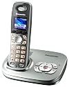 Panasonic KX-TG8021GS, strahlungsarmes DECT Schnurlostelefon mit Farbdisplay und Anrufbeantworter, silber