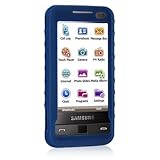 Samsung Omnia i900 i908 Premium Dark Blue Silicone Skin Case Cover