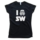 WomensILoveStarWarsTeeShirtGildanSoftstyle