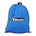 YosooUltralight Hammock Travel Camping Outdoor Nylon Fabric Hammock Parachute Bed for Double Two Person with Free Pen (Blue and Grey)