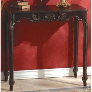 Distressed Black Wood Hall Table
