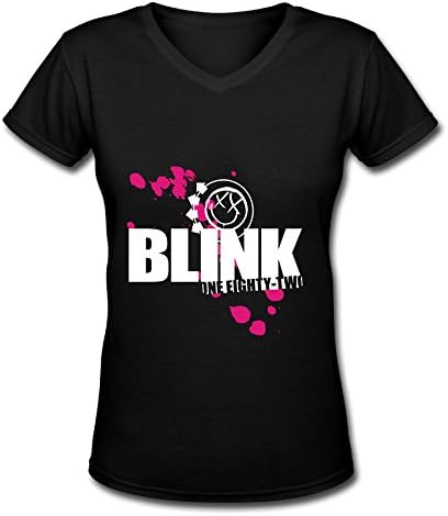 Blink 182 Logo 2016.png Womens V Neck T Shirt Black