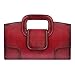 Buddy Top Handle Satchel Women Vintage Flap Tote Clutch Handbag Crossbody Shoulder Bag Purse (Red)