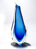 Murano Design Glass Sapphire Rainbow Vase X-346-2