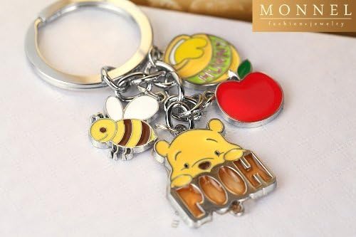 Z184 Adorable Winnie the Pooh Charm Keychain Key Ring by Children Party Gifts
