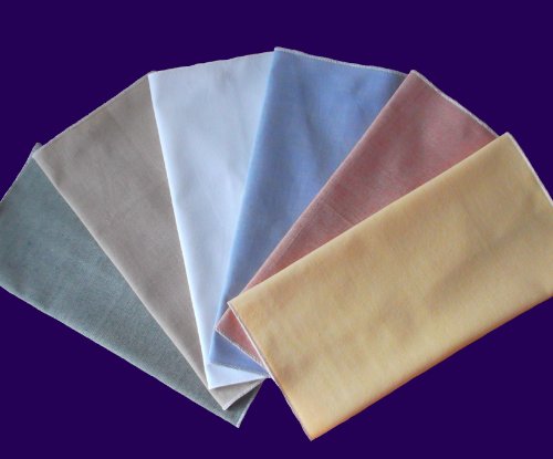 LIMITED EDITION HomeMattersMost Colored Organic Cotton Handkerchiefs Gift Set of 6 - (10