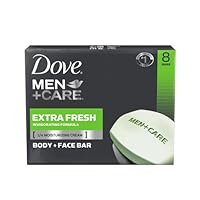 Dove Men + Care Body and Face Bar, Extra Fresh, 4 Ounce, 8 Count