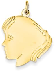 14K Girl Head Charm Cyber Monday Special