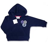 from Dirty Fingers Dirty Fingers - Baby & Toddler Hooded Sweatshirt with 3 printed badges design on front - I love my Mummy, Party my crib?, Born to play Golf with my Dad, 6-12 months, Navy Blue