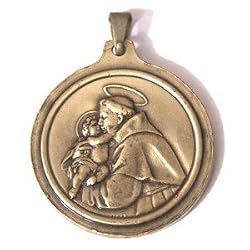 St. Anthony / St. Christopher- Bronze medal(3.2cm-1.3" diameter)