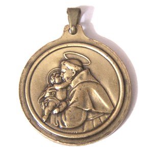 St. Anthony / St. Christopher- Bronze medal(3.2cm-1.3