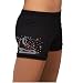 Chloe Noel Womens Size M Black Shorts Boy Cut Briefs Fuchsia Ice Skate
