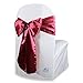 Sparkles Make It Special 150 pcs Satin Chair Cover Bow Sash - Burgundy - Wedding Party Banquet Reception - 28 Colors Available