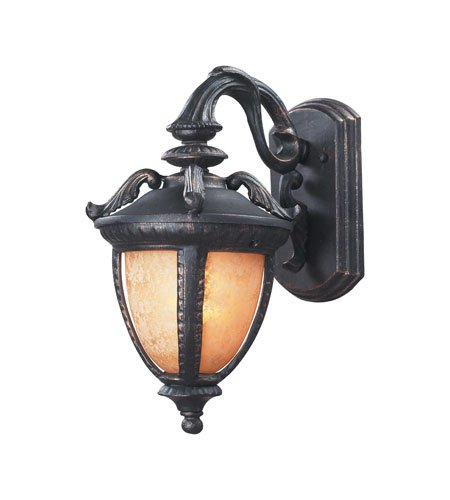 Z-Lite Winchester 1 Light Outdoor Wall Fixture Black Gold